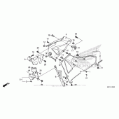 Схема вузла: Middle Cowl + Lower Cowl (R.) для Honda CBR600