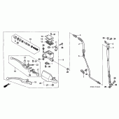Схема вузла: Передній гальмівний циліндр для Honda NX650 Dominator