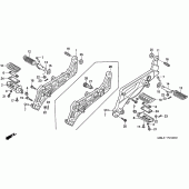 Схема вузла: Підніжки для Honda NT650 Deauville