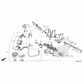 Схема вузла: Верхня траверса & Кліпон керма для Honda VFR800 Interceptor