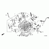 Схема вузла: Головка циліндра для Honda CBR250