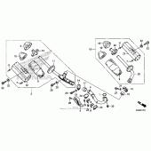 Схема вузла: Вихлопна система для Honda CRF250 CRF250R