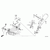 Схема вузла: Вихлопна система для Honda NC700