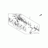 Схема узла: Задний тормозной суппорт для Honda ST1100 Pan-European