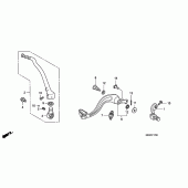 Схема узла: Pedal/kick starter arm для Honda CRF450 CRF450R