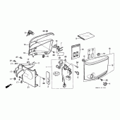 Схема вузла: Бічна накладка / key set для Honda VT1100 Shadow