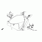 Схема вузла: Переднє крило для Honda RVT1000R RVT RC51