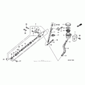 Схема вузла: Задній гальмівний циліндр для Honda VTX1800