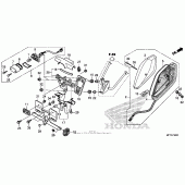 Схема узла: Taillight + license light (1) для Honda VT1300 Interstate