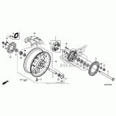 Схема узла: Заднее колесо для Honda CBR600 CBR600RR