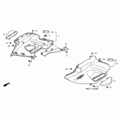 Схема вузла: Middle cowl для Honda NT650 Deauville