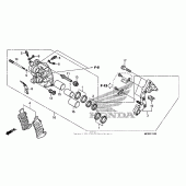 Схема узла: Передний-правый тормозной суппорт(2) для Honda ST1300 Pan-European Police