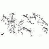 Схема узла: Подножки для Honda CBR1000 CBR1000RR Fireblade