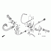 Схема узла: Ручка руля & Пульт управления рулевой & Тросики для Honda CBR1000 CBR1000RR Fireblade