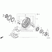 Схема вузла: Заднє колесо 2 для Honda VT750 Shadow Aero