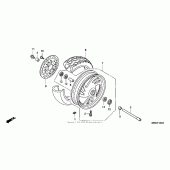 Схема вузла: Переднє колесо для Honda VTX1300