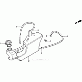 Схема узла: Резервный бак для Honda PC800 Pacific Coast