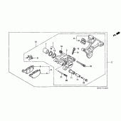 Схема узла: Задний тормозной суппорт для Honda CBR600 CBR600F