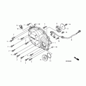 Схема вузла: Права кришка картера для Honda CBF1000