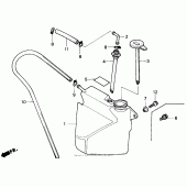 Схема узла: Резервный бак для Honda GL1500 Gold Wing Aspencade