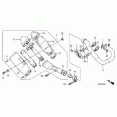 Схема узла: Выхлопная система для Honda CRF450 CRF450R