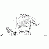 Схема вузла: Переднє крило для Honda CTX700