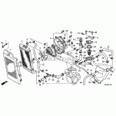 Схема вузла: Радіатор для Honda VT750 Shadow Aero