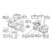 Схема узла: Информационные наклейки для Honda GL1800 Gold Wing