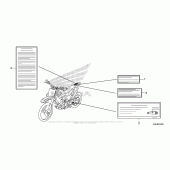 Схема вузла: Інформаційні наклейки для Honda CRF150 CRF150R