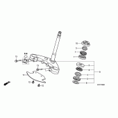 Схема узла: Рулевая траверса для Honda XL125 Varadero