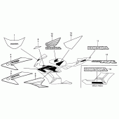 Схема узла: Stripe/mark (2) для Honda CBR1000 CBR1000RR Fireblade
