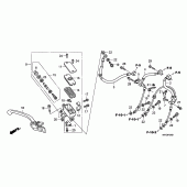 Схема вузла: Передній гальмівний циліндр (CB600FA / FA3) для Honda CB600F Hornet