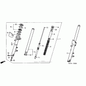 Схема вузла: Front fork (02- 03) для Honda CB900 919