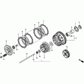 Схема вузла: Зчеплення для Honda VT1100 Shadow ACE Tour
