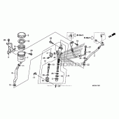 Схема узла: Задний тормозной цилиндр (st1300a) для Honda ST1300 Pan-European