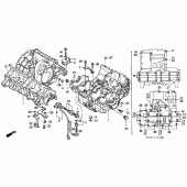 Схема вузла: Картер двигуна для Honda CBR1000 CBR1000F
