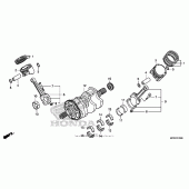 Схема узла: Коленчатый вал & Поршень для Honda ST1300 Pan-European