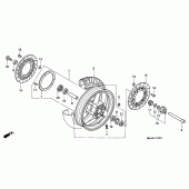 Схема узла: Передние колесо (ST1100A) для Honda ST1100 Pan-European
