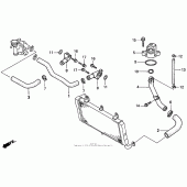 Схема вузла: Water pipe 96-98 для Honda ST1100 Pan-European