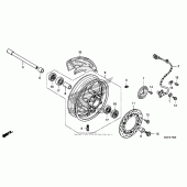 Схема узла: Передние колесо для Honda FSC600 Silver Wing