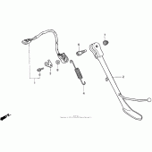 Схема узла: Центральная подножка для Honda GL1500 Valkyrie Interstate