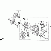 Схема узла: Передний тормозной суппорт для Honda XL600 Transalp