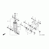 Схема узла: Задняя подвеска для Honda CBR1100XX Blackbird