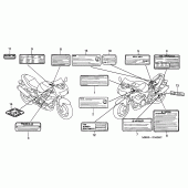 Схема вузла: Інформаційні наклейки для Honda VTR1000 Firestorm
