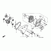 Схема вузла: Водяний насос для Honda VT1100 Shadow Spirit