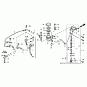 Схема вузла: Задній гальмівний циліндр для Honda CB1000 CB1000R
