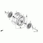 Схема вузла: Переднє колесо для Honda CB900 Hornet