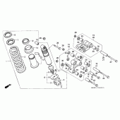 Схема вузла: Задня підвіска для Honda NX650 Dominator