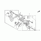 Схема узла: Задний тормозной суппорт (CB750F2) для Honda CB750 Seven Fifty