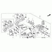 Схема вузла: Задній гальмівний супорт для Honda CBF600